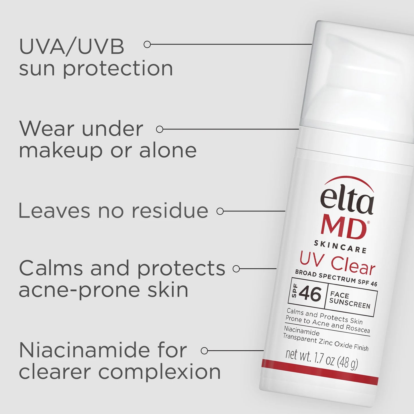 EltaMD UV Clear Broad-Spectrum SPF 46 NON-TINTED (1.7 oz)