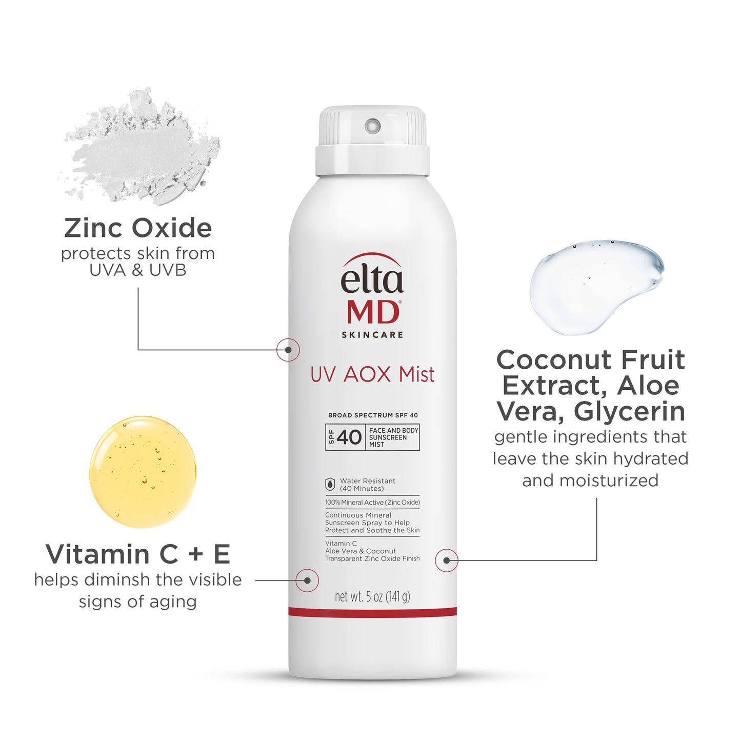 EltaMD UV AOX Mist Broad-Spectrum SPF 40 (5 oz)