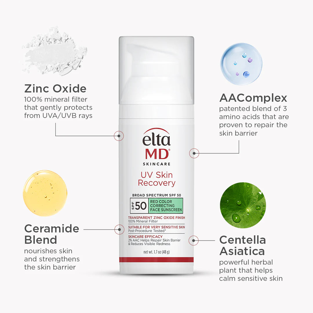 EltaMD UV Skin Recovery Broad-Spectrum SPF 50 GREEN-TINTED (1.07 oz)