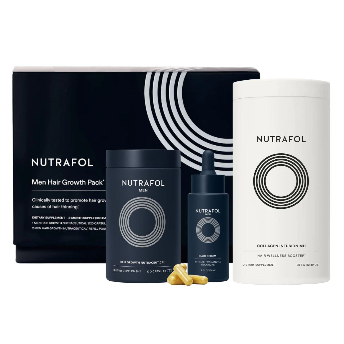 Nutrafol Men 3-Month Supply + Collagen & Serum Hair Boost Bundle