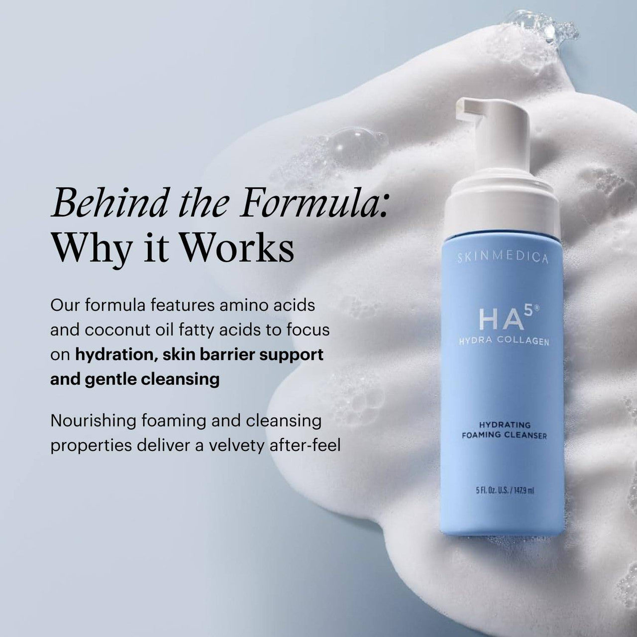 SkinMedica HA5 Hydra Collagen Hydrating Foaming Cleanser (5 oz)