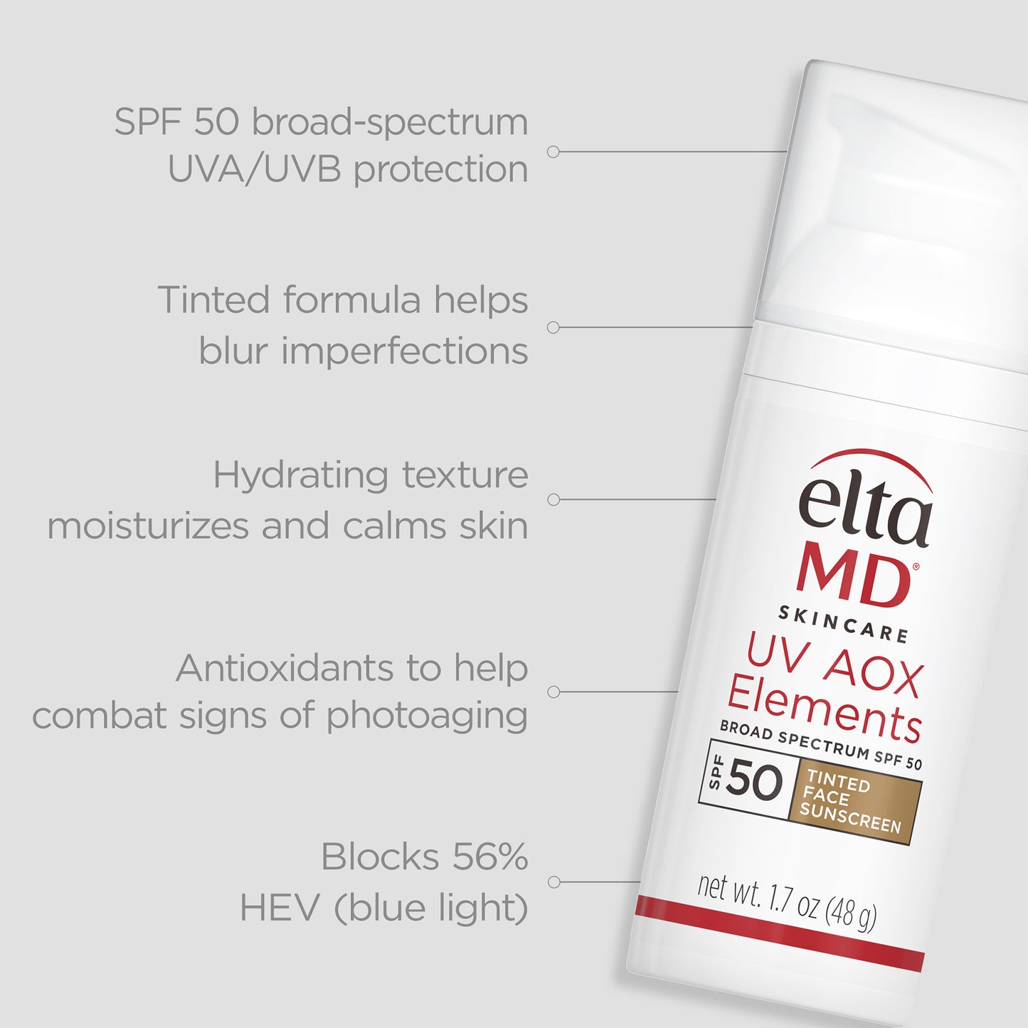 EltaMD UV AOX Elements Broad-Spectrum SPF 50 TINTED (1.7 oz)