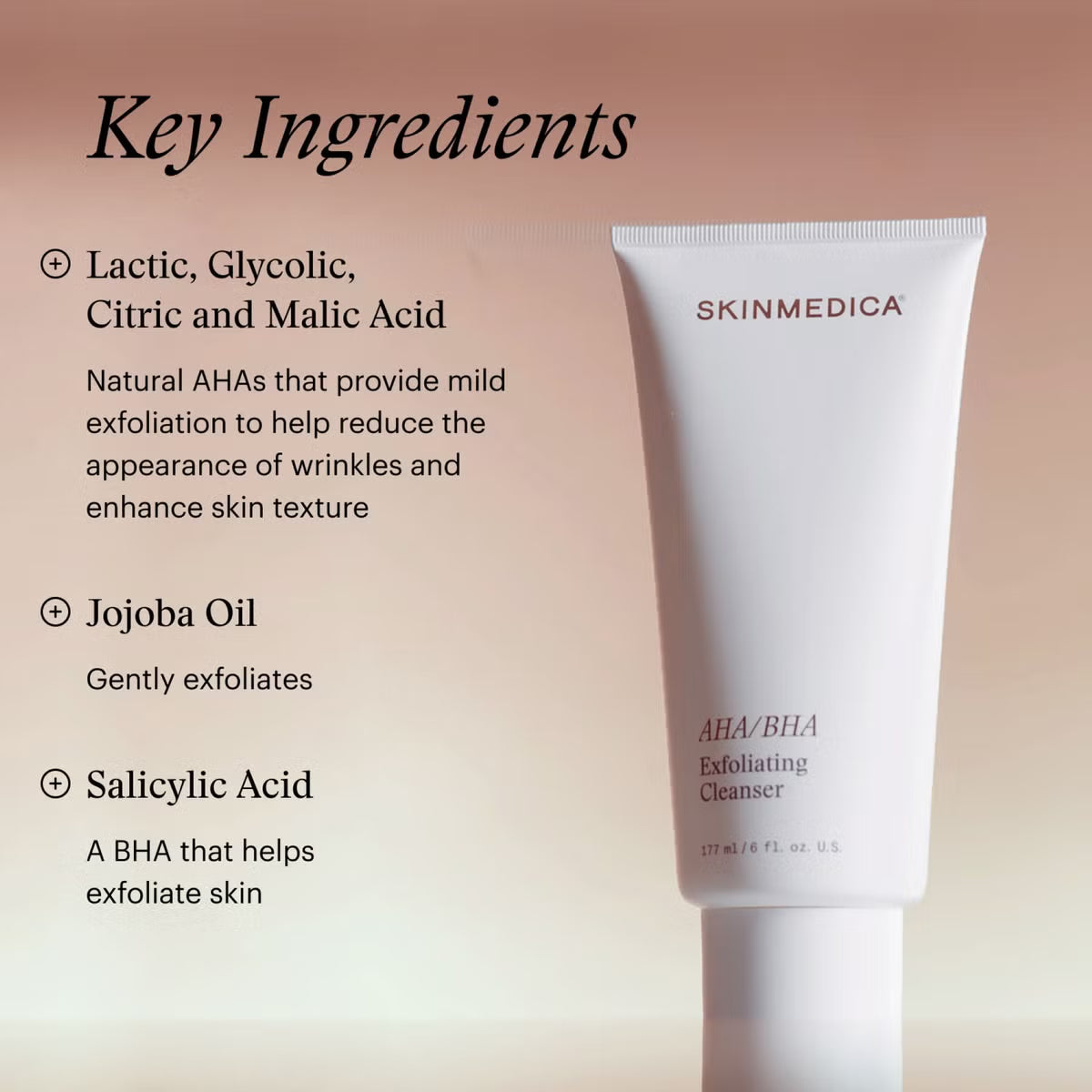 SkinMedica AHA/BHA Exfoliating Cleanser (6 oz)